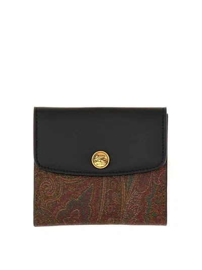 Etro Paisley Print Wallet In Multicolour