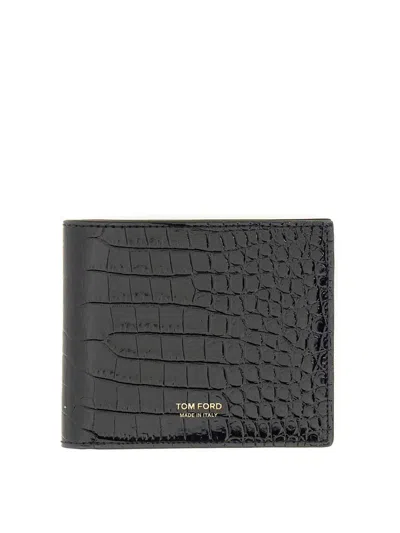 Tom Ford Bi-fold Wallet In Black