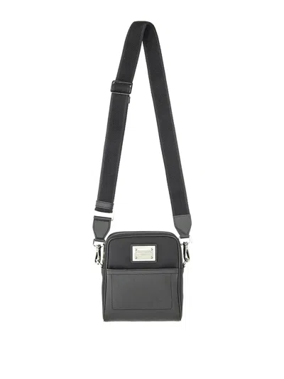 Dolce & Gabbana Shoulder Bag With Logo In Black