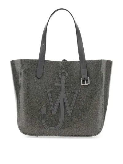 Jw Anderson Shoulder Bag With Logo In Grey