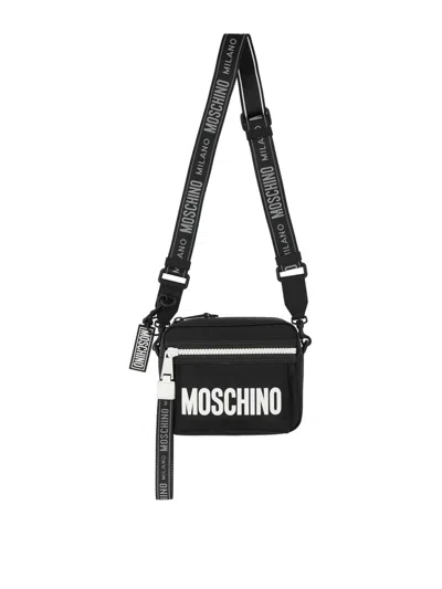 Moschino Shoulder Bag With Logo In Black