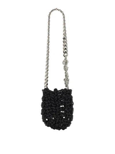 Kara Knot Shoulder Bag In Noir