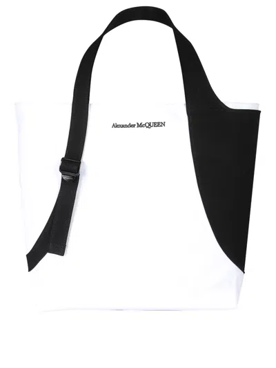 Alexander Mcqueen Harness Tote Bag In White