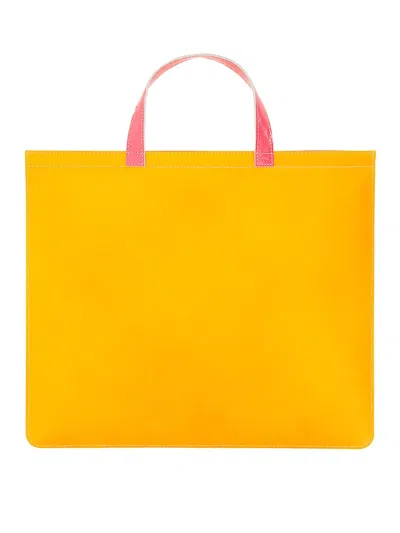 Comme Des Garçons Super Fluo Leather Tote Bag In Multicolour