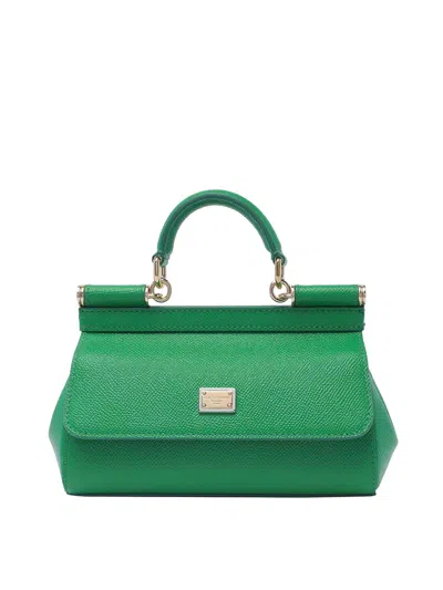 Dolce & Gabbana Elongated Sicily Handbag In Green