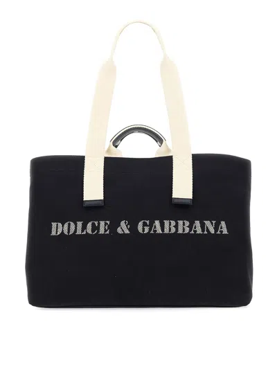 Dolce & Gabbana Shopping Bag In Blue