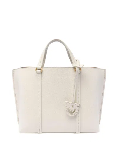 Pinko Carrie Big Shopping Bag In White