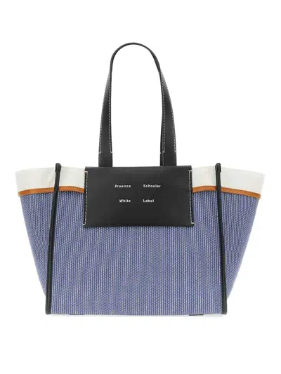 Proenza Schouler Morris Logo Printed Tote Bag In Blue