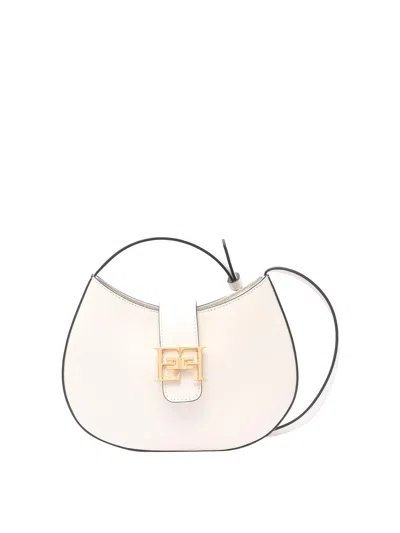 Elisabetta Franchi Crossbody Bag In White