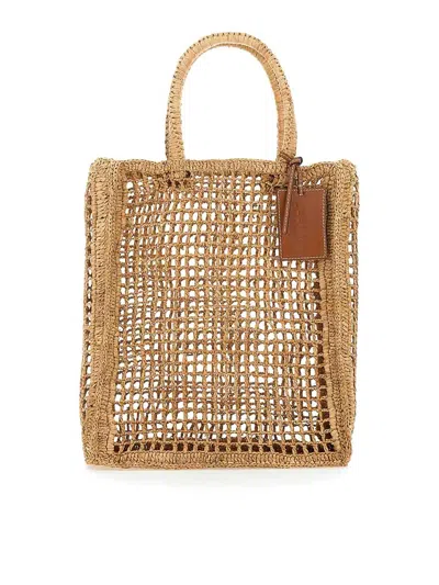 Manebi Mesh Bag In Beige