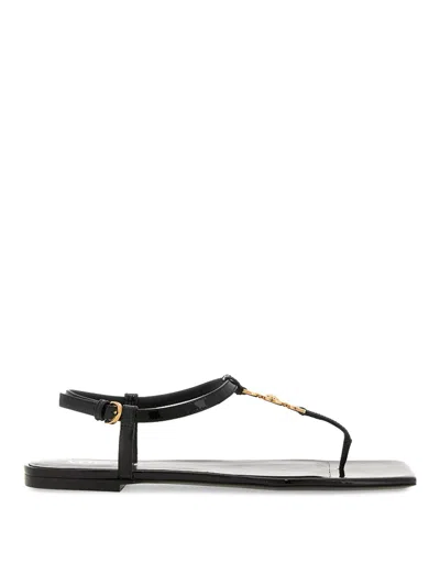 Versace Medusa '95 T-strap Sandal In Black