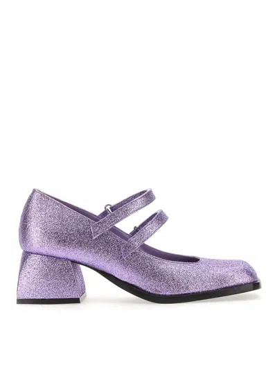 Nodaleto Bacara 55mm Glitter Mary-jane Shoes In Pink & Purple