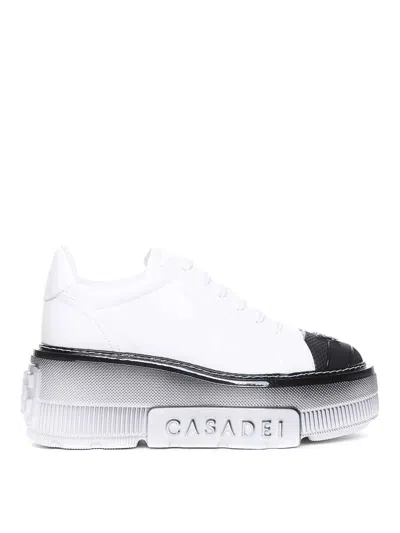 Casadei Sneakers Bianco In White And Black