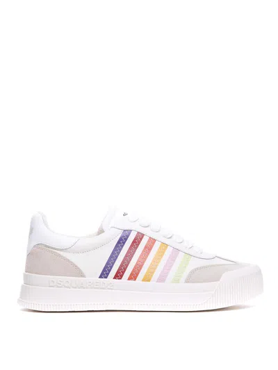 Dsquared2 New Jersey Lace-up Low Top Trainers In White