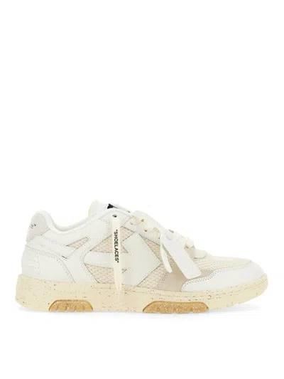 Off-white Out Of Office Panelled Suede Sneakers In White