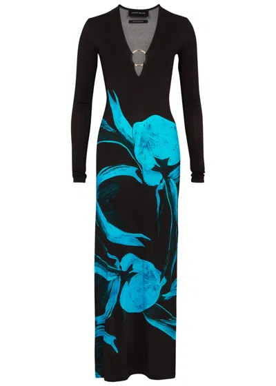 Louisa Ballou Women's Helios Floral Body-con Maxi Dress In Blue