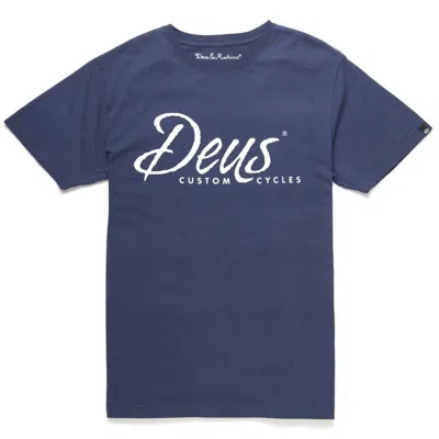 Deus Ex Machina Men's Custom Tee In Navy In Blue