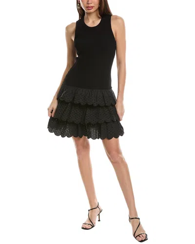 Jason Wu Rib Knit Mini Dress In Black