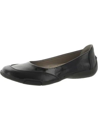 Array Cascade Womens Padded Insole Slip On Flats In Black