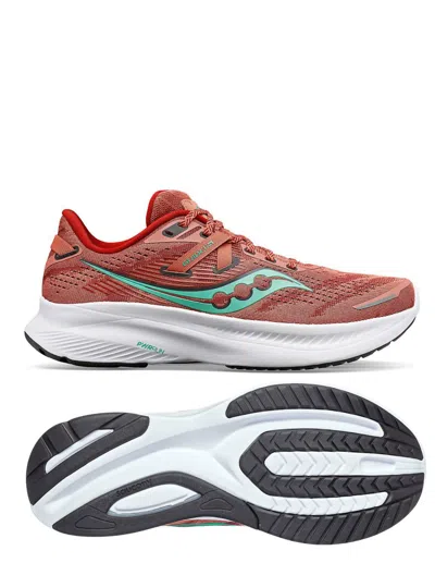Saucony Women's Guide 16 Running Shoes In Soot/sprig In Multi
