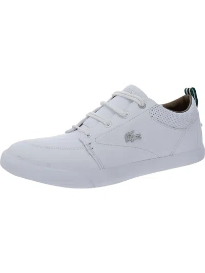 Lacoste Bayliss Mens Leather Low Top Sneakers In White