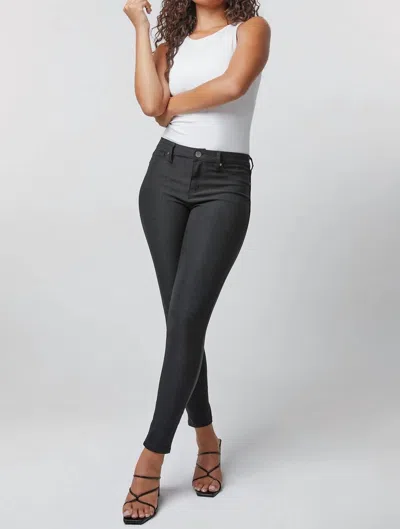 Ymi Hyperstretch Mid-rise Skinny Jean In Black