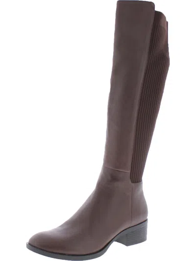 Kenneth Cole New York Levon Womens Leather Knee-high Riding Boots In Brown