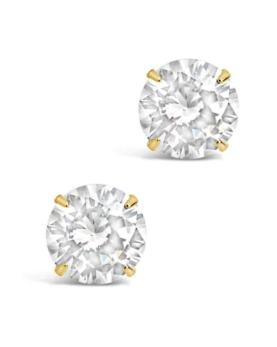 Sterling Forever Sterling Silver 8mm Cz Studs - Gold