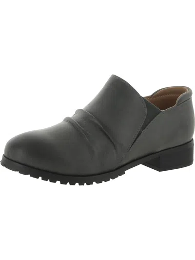 Softwalk Mara Womens Leather Slip On Ankle Boots In Grey