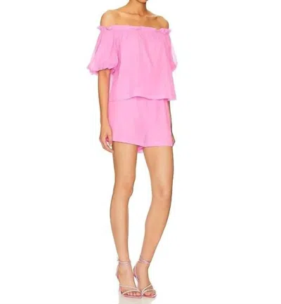 Amanda Uprichard Bree Romper In Pink