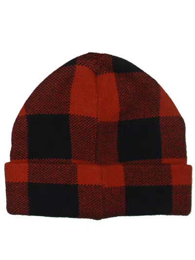 Steve Madden Mens Check Print Fitted Beanie Hat In Multi