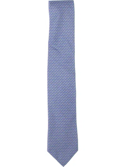 Michael Kors Mens Silk Skinny Neck Tie In Blue