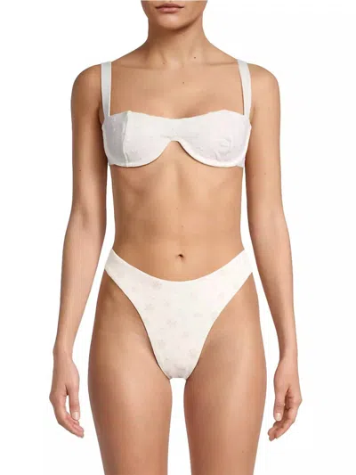 Weworewhat Sorrento Bathing Suit Top In Off White