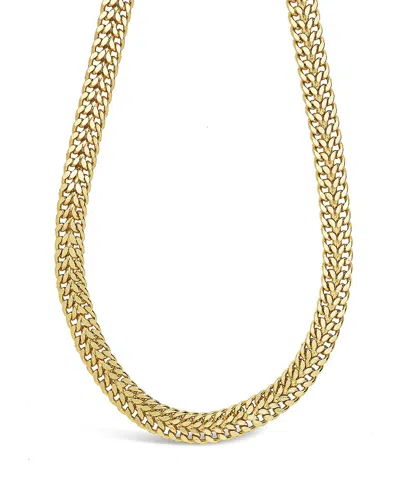Sterling Forever Flat Link Chain Necklace [gold]