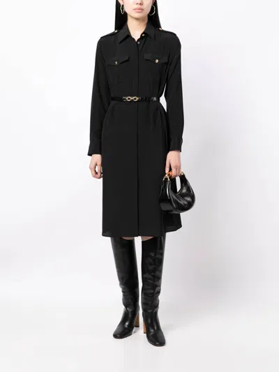 Nili Lotan Adelaide Silk Shirt Dress In Black