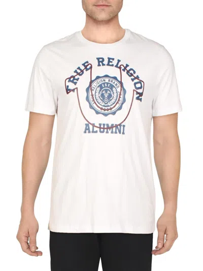 True Religion Mens Graphic Logo Graphic T-shirt In White