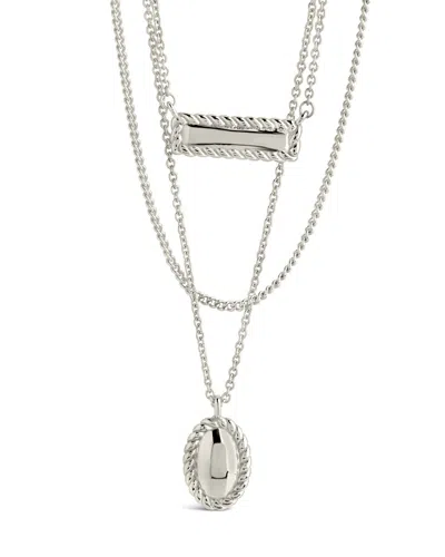 Sterling Forever Hartley Layered Necklace - Silver