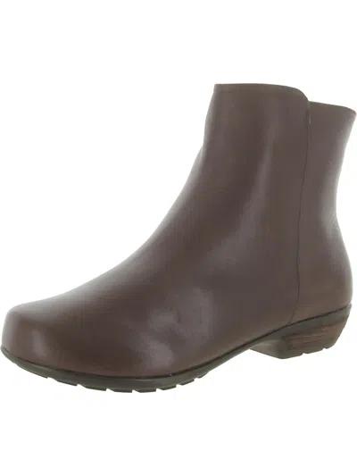 Ros Hommerson Elsie Womens Almond Toe Comfy Ankle Boots In Brown