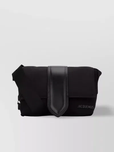 Jacquemus Le Petit Messenger Bag Bambino In Black