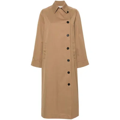 Mark Kenly Domino Tan Twill Trench Coat In Brown