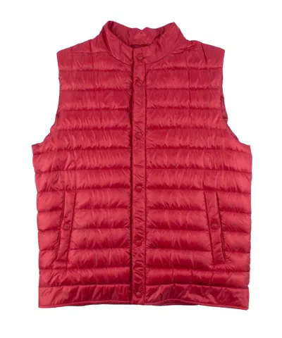 Herno Buttoned Sleeveless Gilet In Red