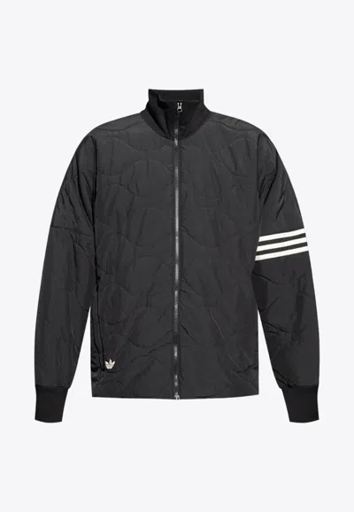Adidas Originals Adicolor Zip-up Quilted Jacket In Black