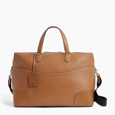 Le Tanneur Romy Grained And Smooth Leather 24h Travel Bag In Brown