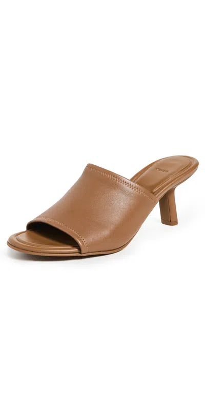 Vince Women's Joan 65mm Leather Open-toe Mules In Peanut