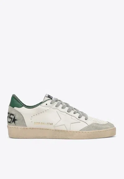 Golden Goose Db Ball Star Vintage-effect Low-top Sneakers In White
