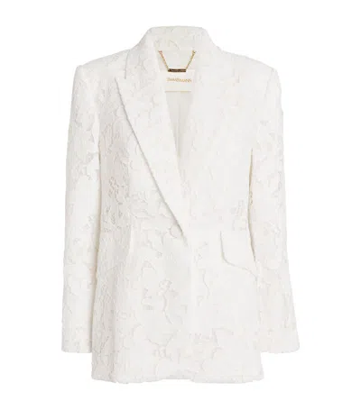 Zimmermann Lace Blazer In Ivory