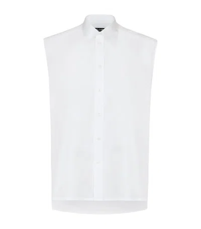 Dolce & Gabbana Cotton Capped-sleeve Shirt In Multi