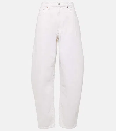 Agolde Balloon High-rise Barrel-leg Jeans In White