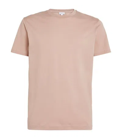 Sunspel Supima Cotton Riviera T-shirt In Pink