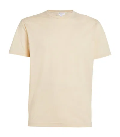 Sunspel Beige Riviera T-shirt In Undyed